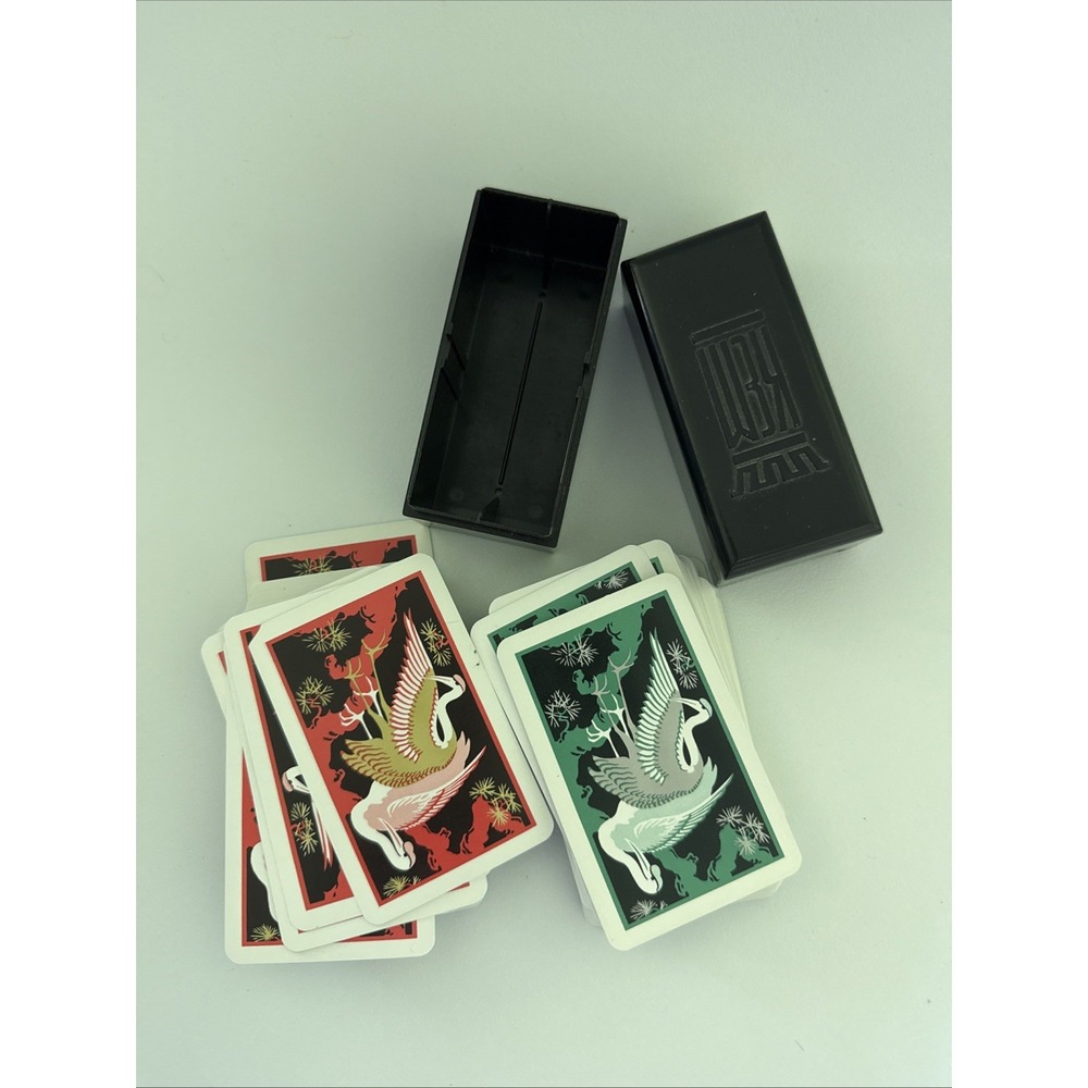 1947 KEM Flamingo Playing Cards In Plastic Case Two Decks